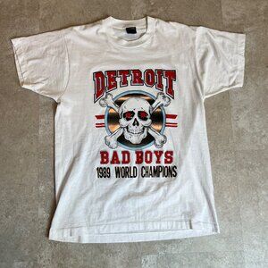 Vintage 1989 Detroit Pistons Single Stitch Championship Tee Size Large